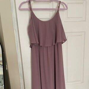 Caitlin ruffle maxi dress rose chiffon  - show me your mini